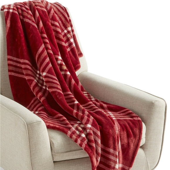 Charter Club Bedding | Throw Blanket Garnet Plaid 50 X 70 ...